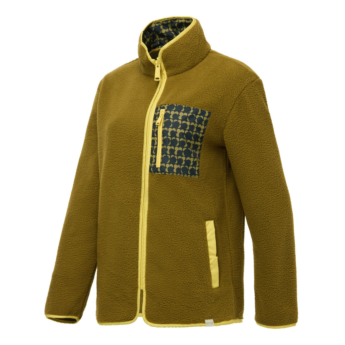 Fur Green - Side - Regatta Womens-Ladies Orla Kiely Ecclipse Borg Fleece Jacket