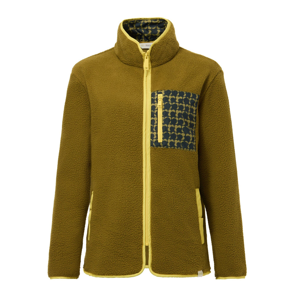 Fur Green - Front - Regatta Womens-Ladies Orla Kiely Ecclipse Borg Fleece Jacket