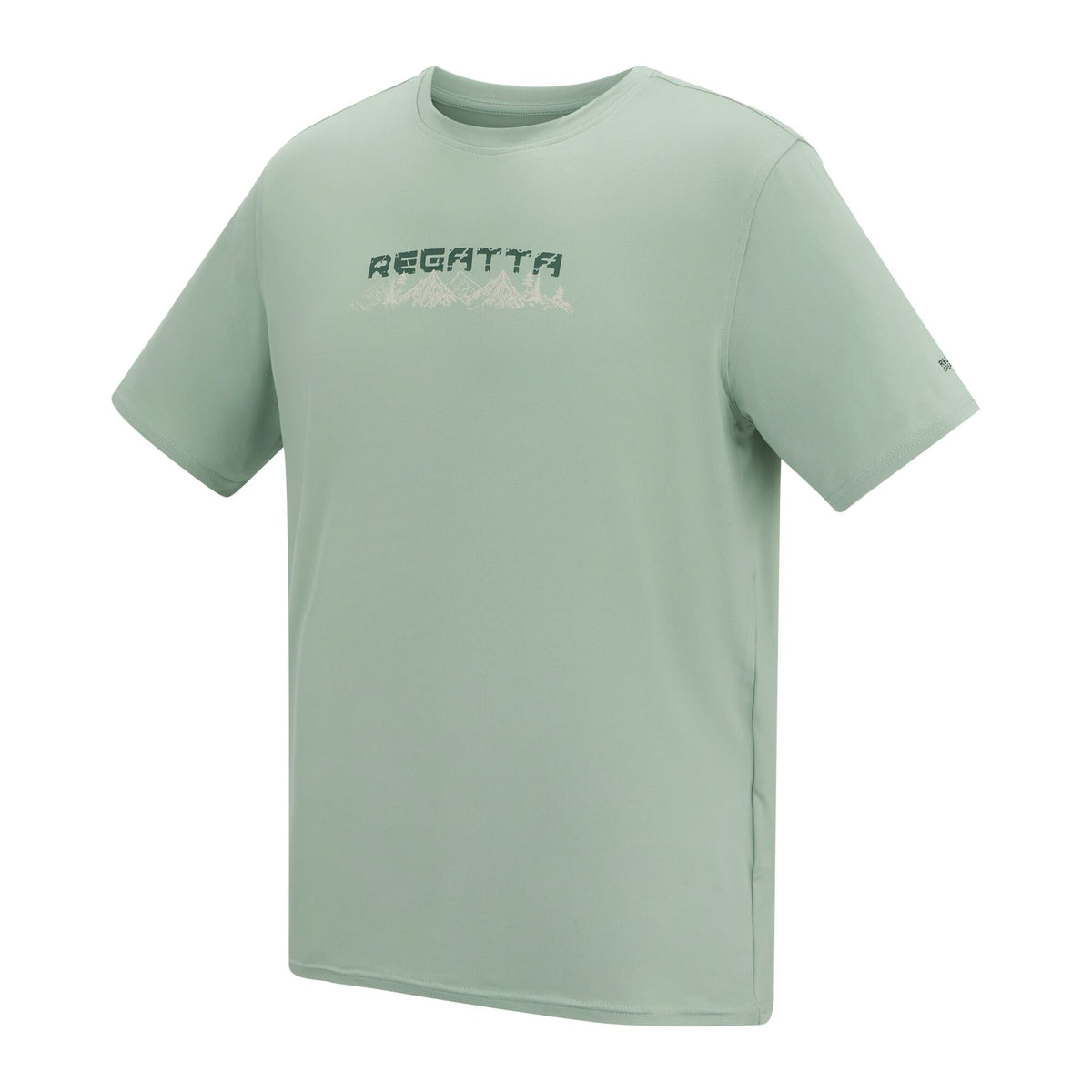 Glacier Green - Side - Regatta Mens Text Stretch T-Shirt