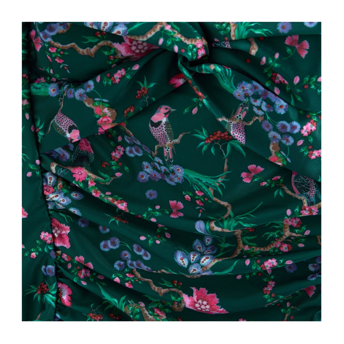 Green - Pack Shot - Regatta Womens-Ladies Cath Kidston Birds and Berries One Piece Swimsuit