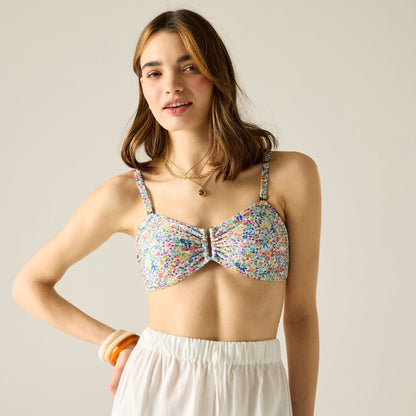 Cream - Close up - Regatta Womens-Ladies Cath Kidston Harmony Ditsy Bikini Top