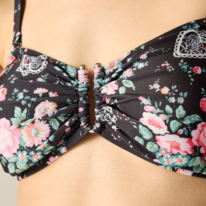 Black - Lifestyle - Regatta Womens-Ladies Cath Kidston Hackney Rose Bikini Top