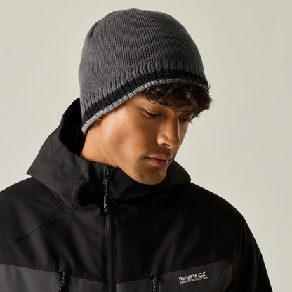 Black-Dark Grey-Misty Grey - Lifestyle - Regatta Mens Balton IV Beanie