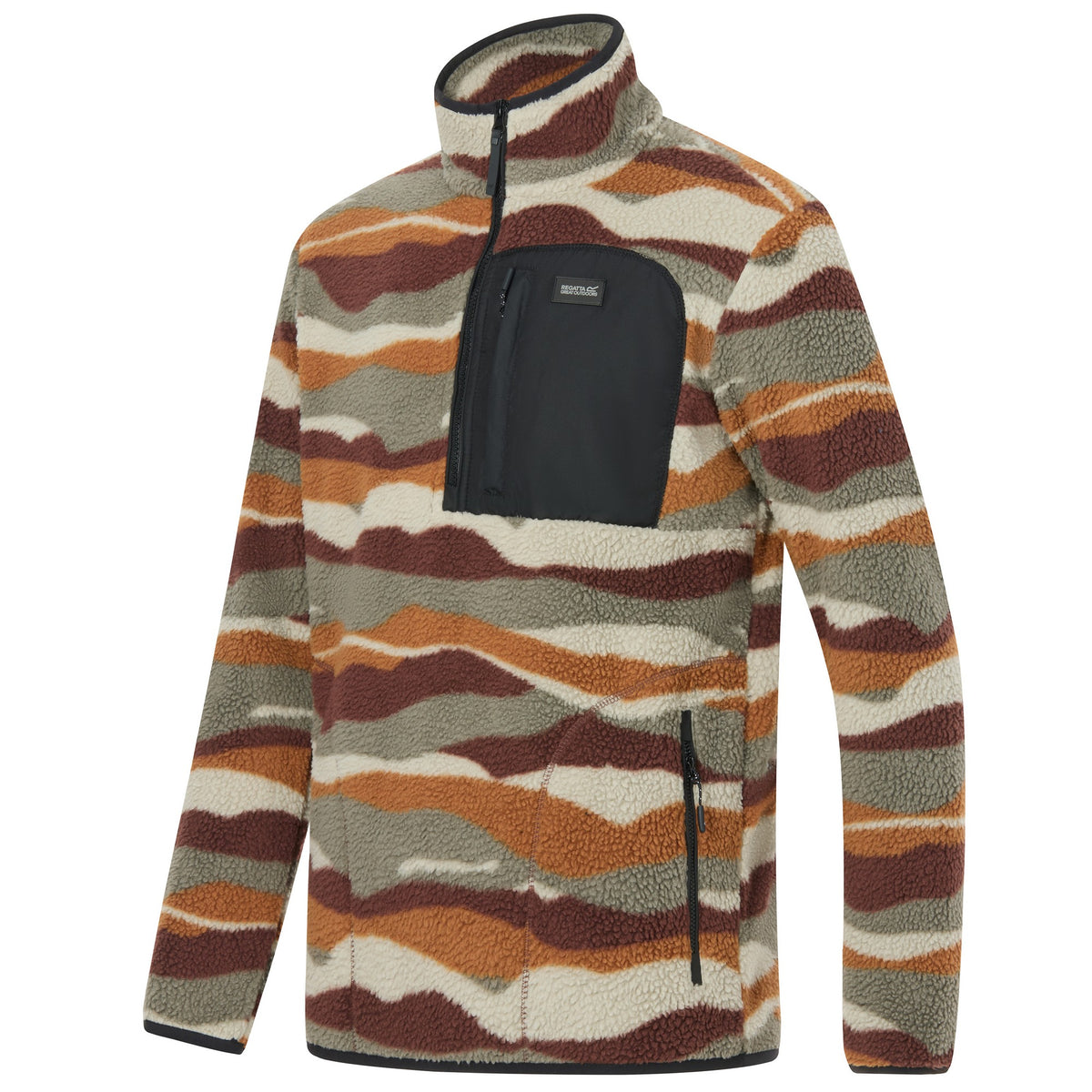 Coffee Grounds - Side - Regatta Mens Frankie Mountain Borg Fleece Top