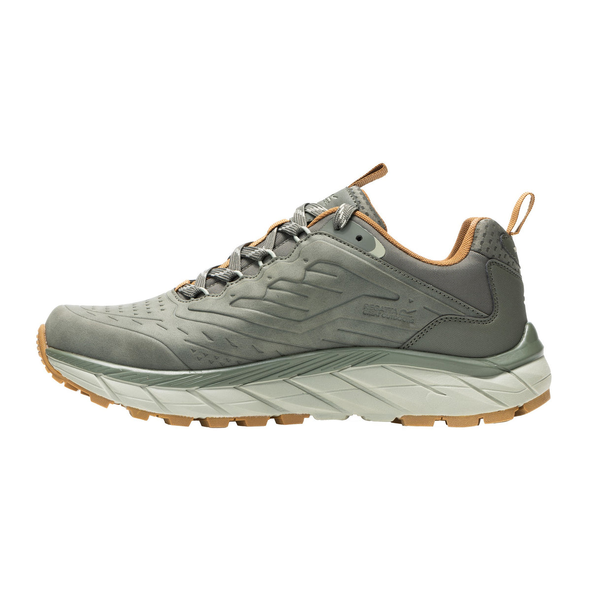 Smokey Olive-Rubber - Side - Regatta Mens Derino Trainers