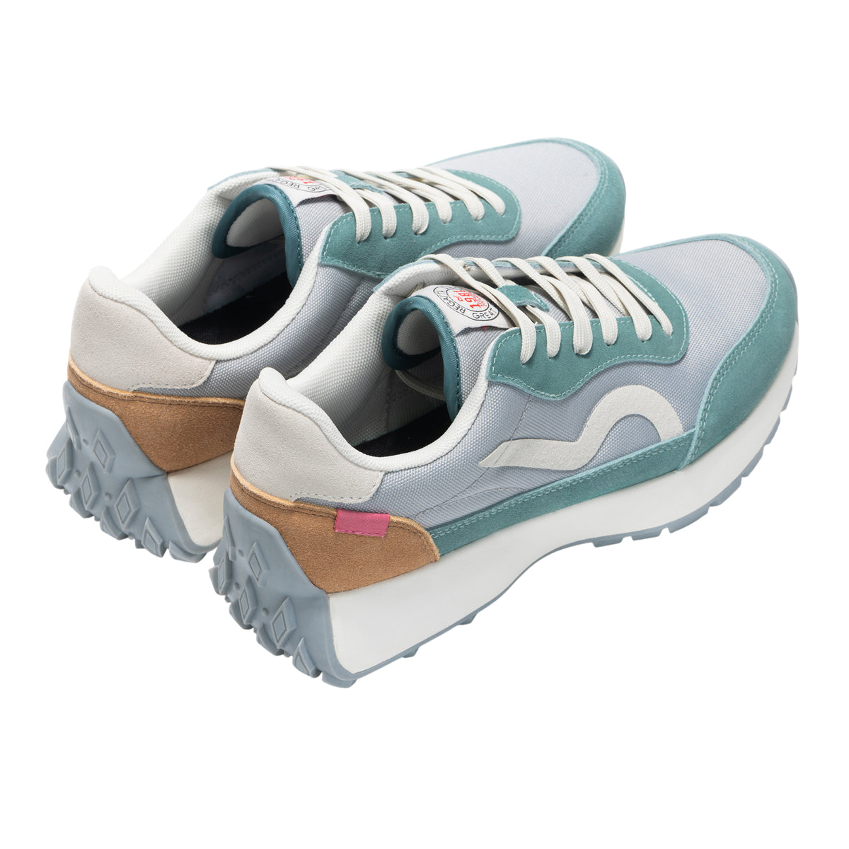 Grey-Ivy Moss - Back - Regatta Womens-Ladies Marine Heritage II Suede Trainers