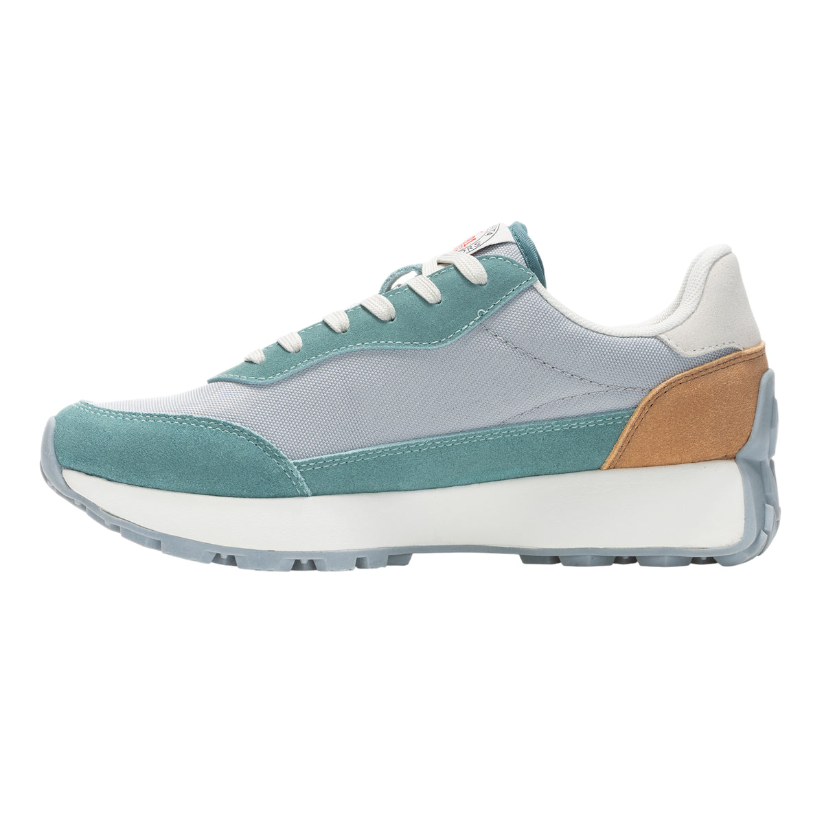 Grey-Ivy Moss - Side - Regatta Womens-Ladies Marine Heritage II Suede Trainers