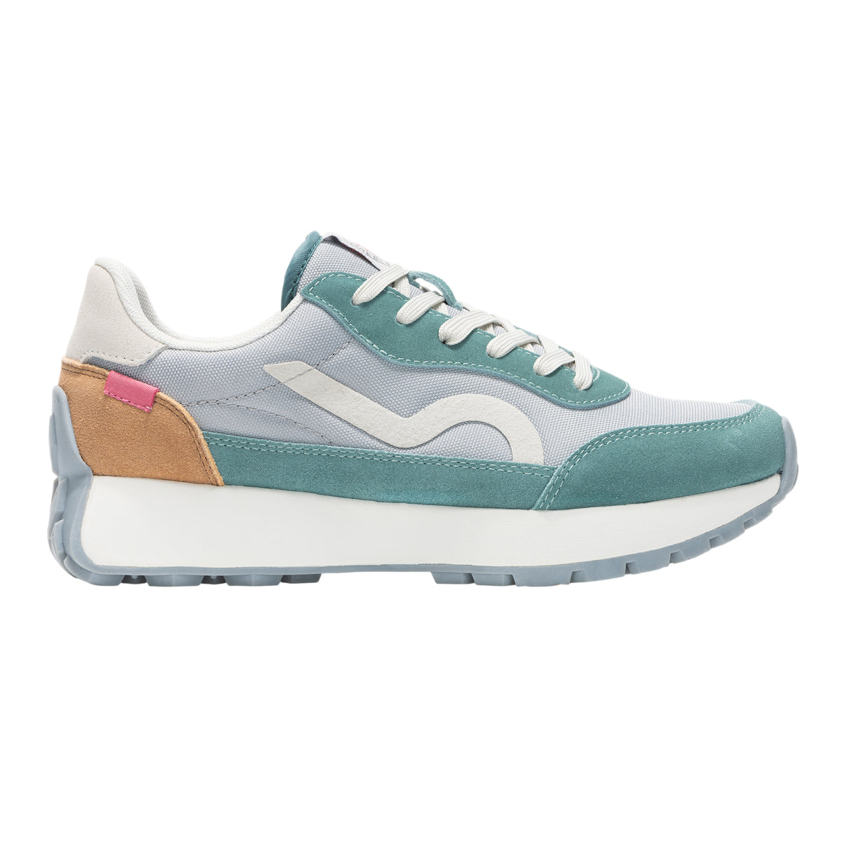 Grey-Ivy Moss - Front - Regatta Womens-Ladies Marine Heritage II Suede Trainers
