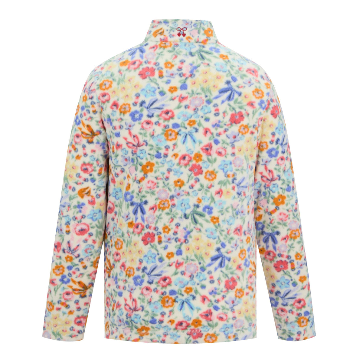 Cream - Back - Regatta Childrens-Kids Cath Kidston Harmony Ditsy Quarter Zip Fleece Top