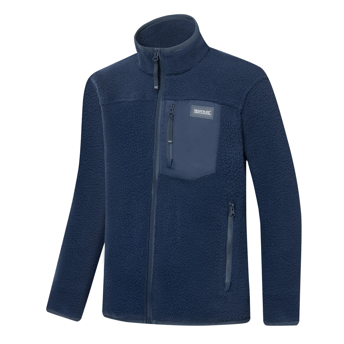 Navy - Side - Regatta Childrens-Kids Frankie Full Zip Fleece Jacket