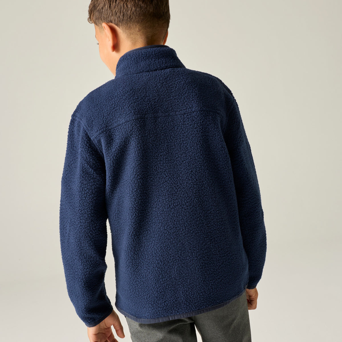 Navy - Pack Shot - Regatta Childrens-Kids Frankie Full Zip Fleece Jacket