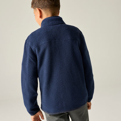 Navy - Pack Shot - Regatta Childrens-Kids Frankie Full Zip Fleece Jacket