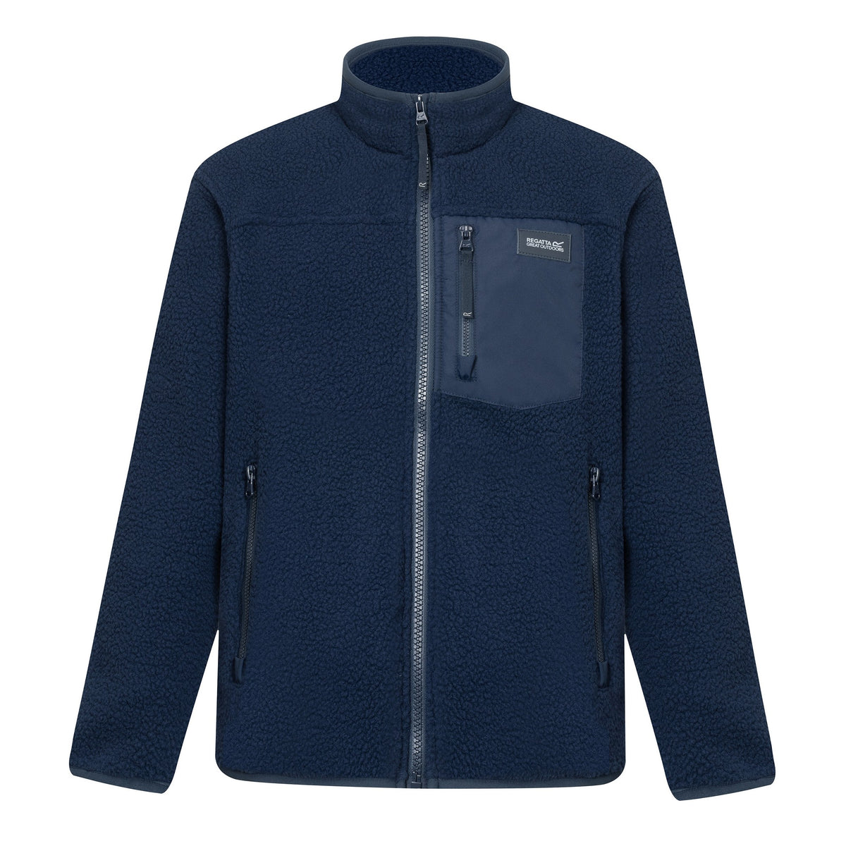 Navy - Front - Regatta Childrens-Kids Frankie Full Zip Fleece Jacket