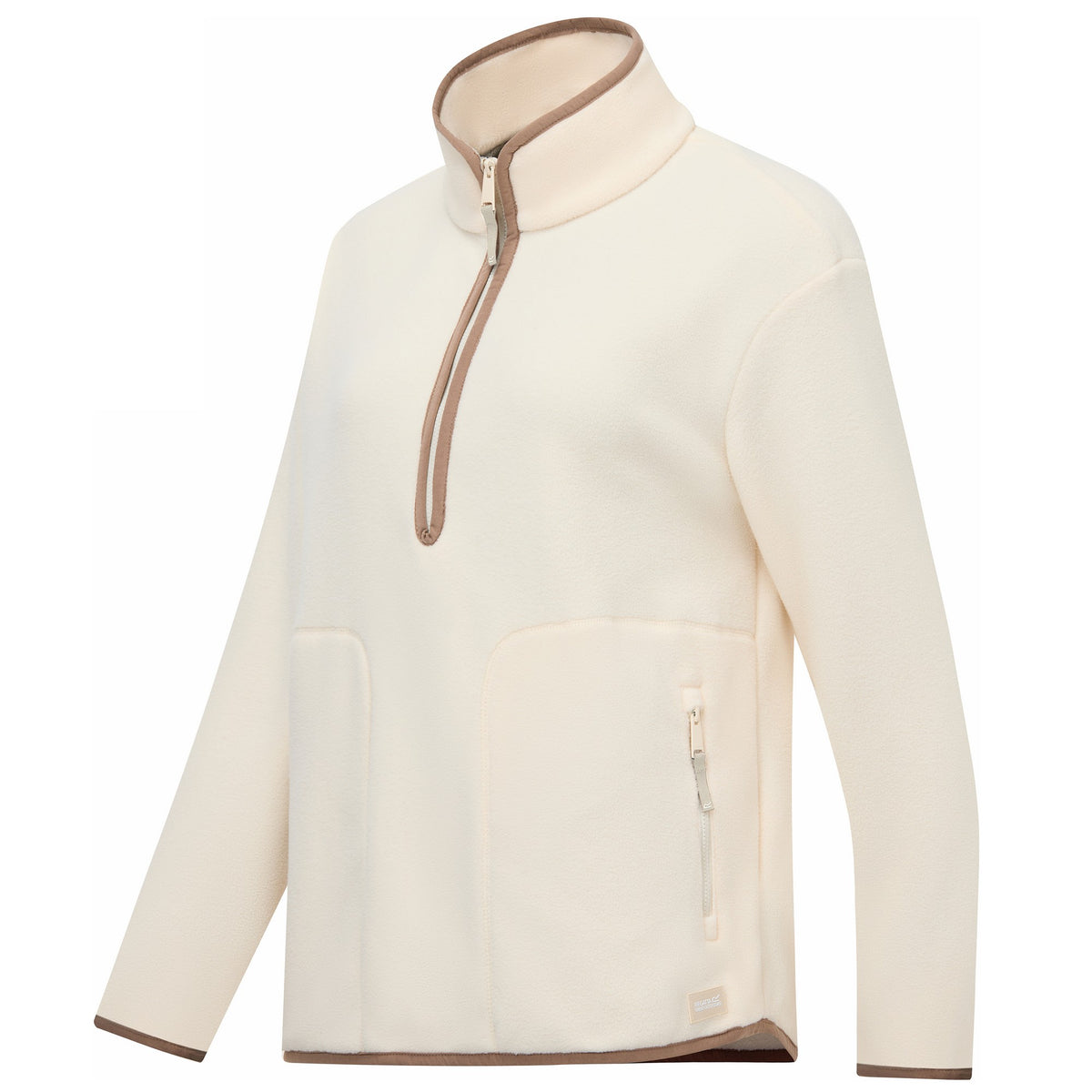 Light Vanilla-Mocha - Side - Regatta Womens-Ladies Frankie Half Zip Fleece