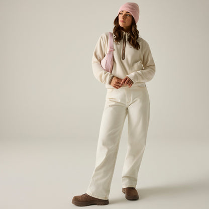 Light Vanilla-Mocha - Pack Shot - Regatta Womens-Ladies Frankie Half Zip Fleece
