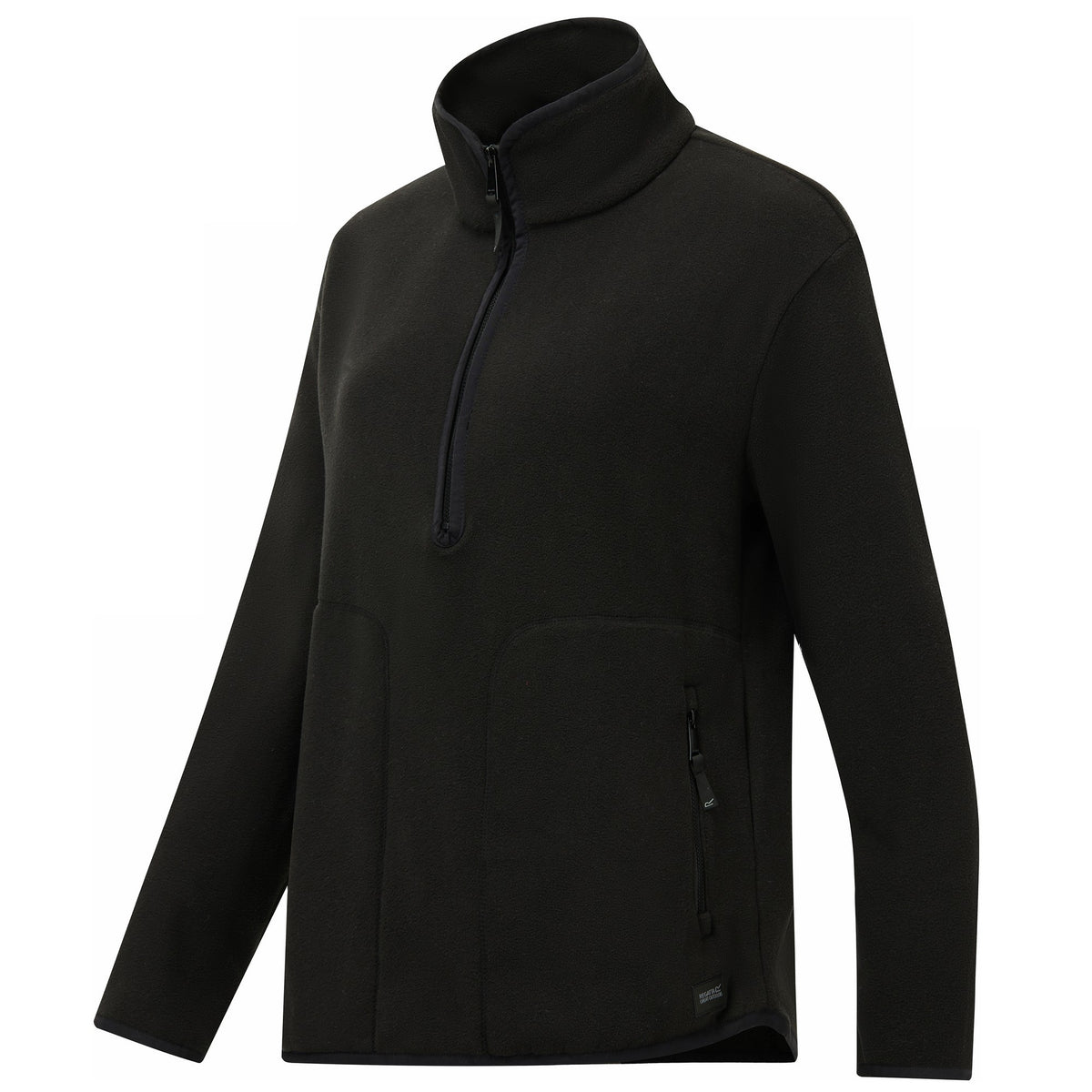 Black - Side - Regatta Womens-Ladies Frankie Half Zip Fleece