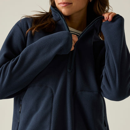 Navy - Pack Shot - Regatta Womens-Ladies Frankie Half Zip Fleece