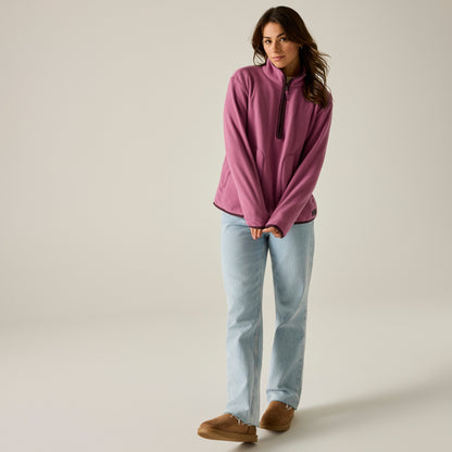 Violet Fig - Pack Shot - Regatta Womens-Ladies Frankie Half Zip Fleece