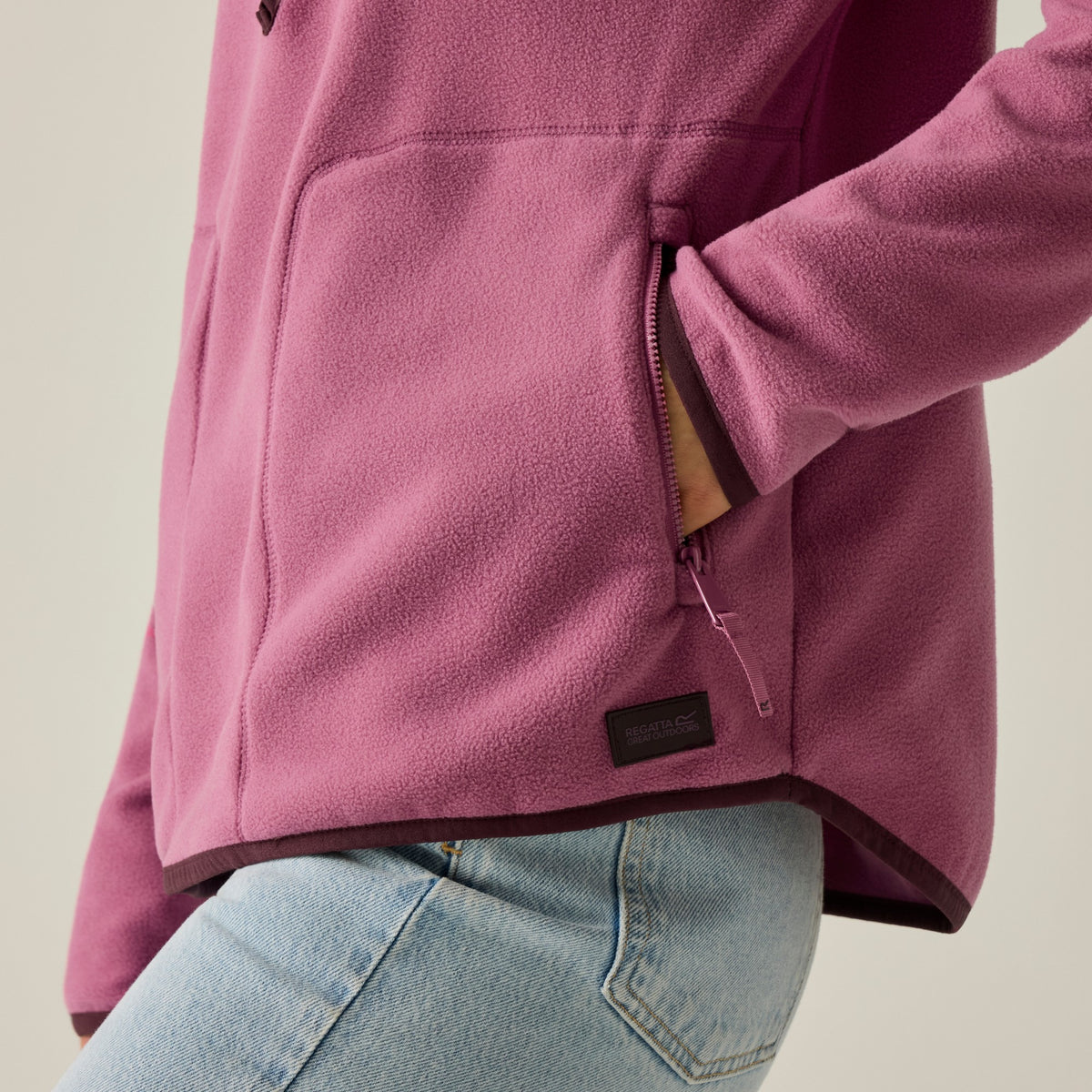 Violet Fig - Close up - Regatta Womens-Ladies Frankie Half Zip Fleece