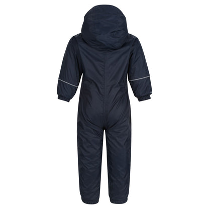 Navy - Back - Regatta Great Outdoors Childrens Toddlers Splosh III Waterproof Rainsuit