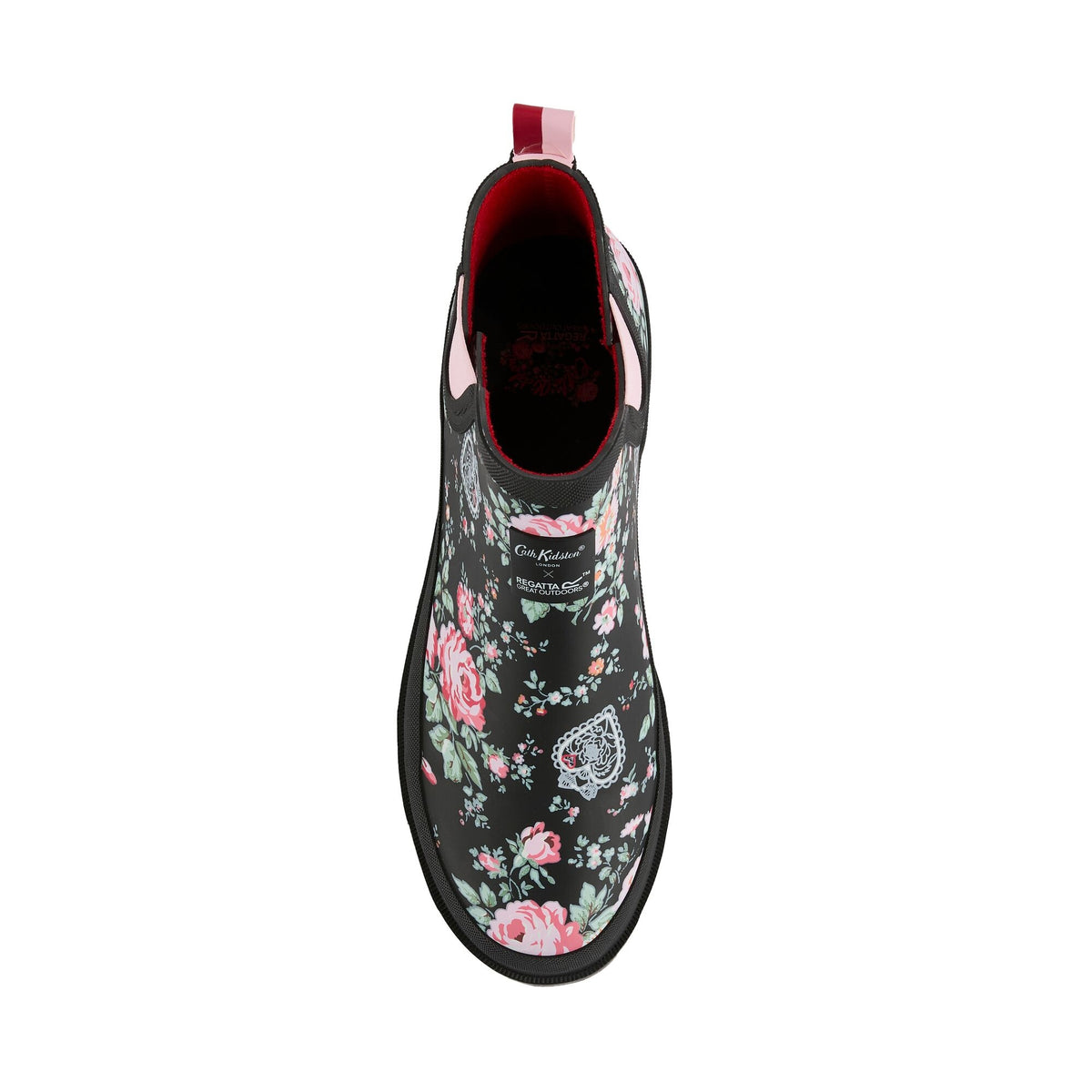 Black - Side - Regatta Womens-Ladies Cath Kidston Hackney Rose Low Wellington Boots