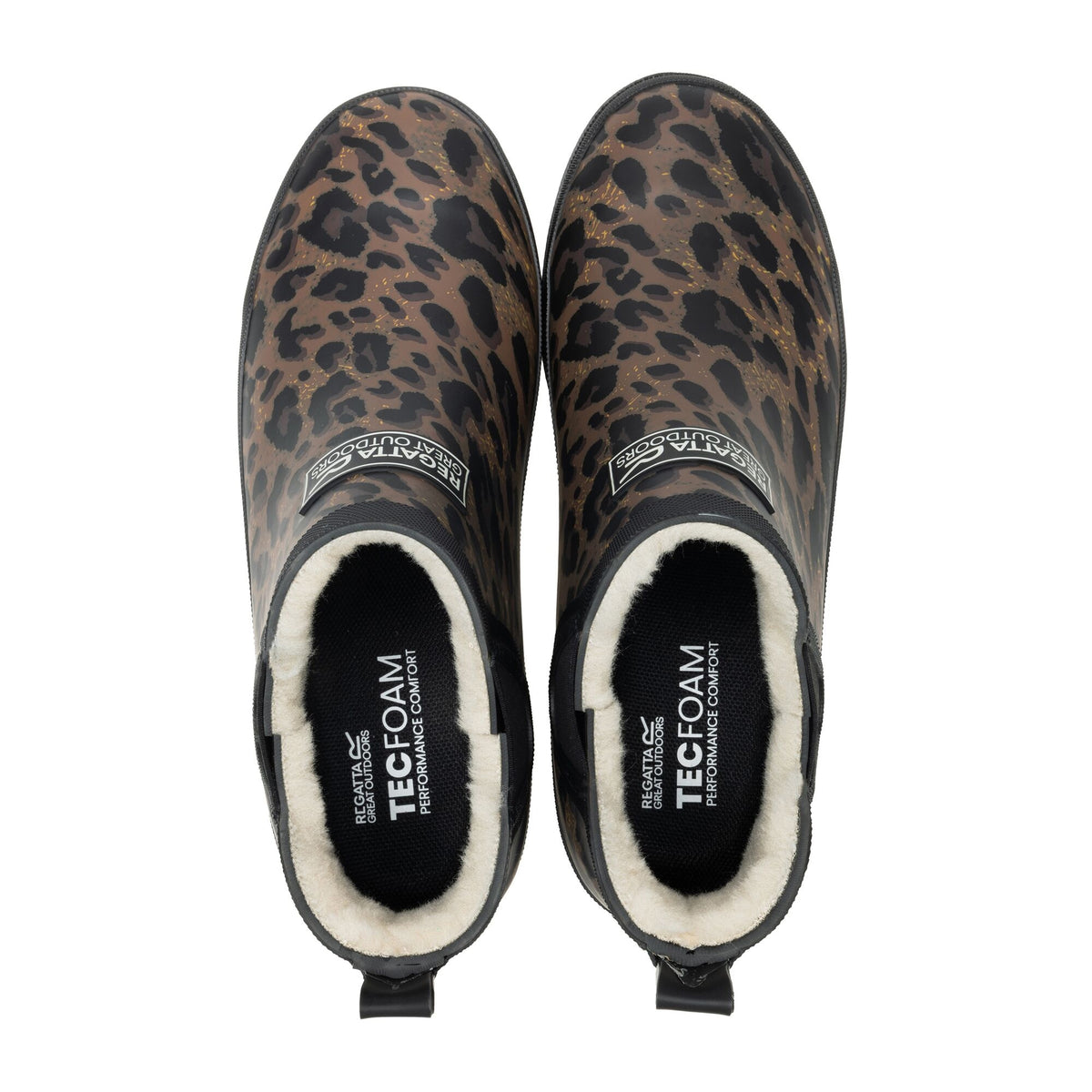 Multicoloured - Lifestyle - Regatta Womens-Ladies Harper Cosy ll Leopard Print Wellington Boots
