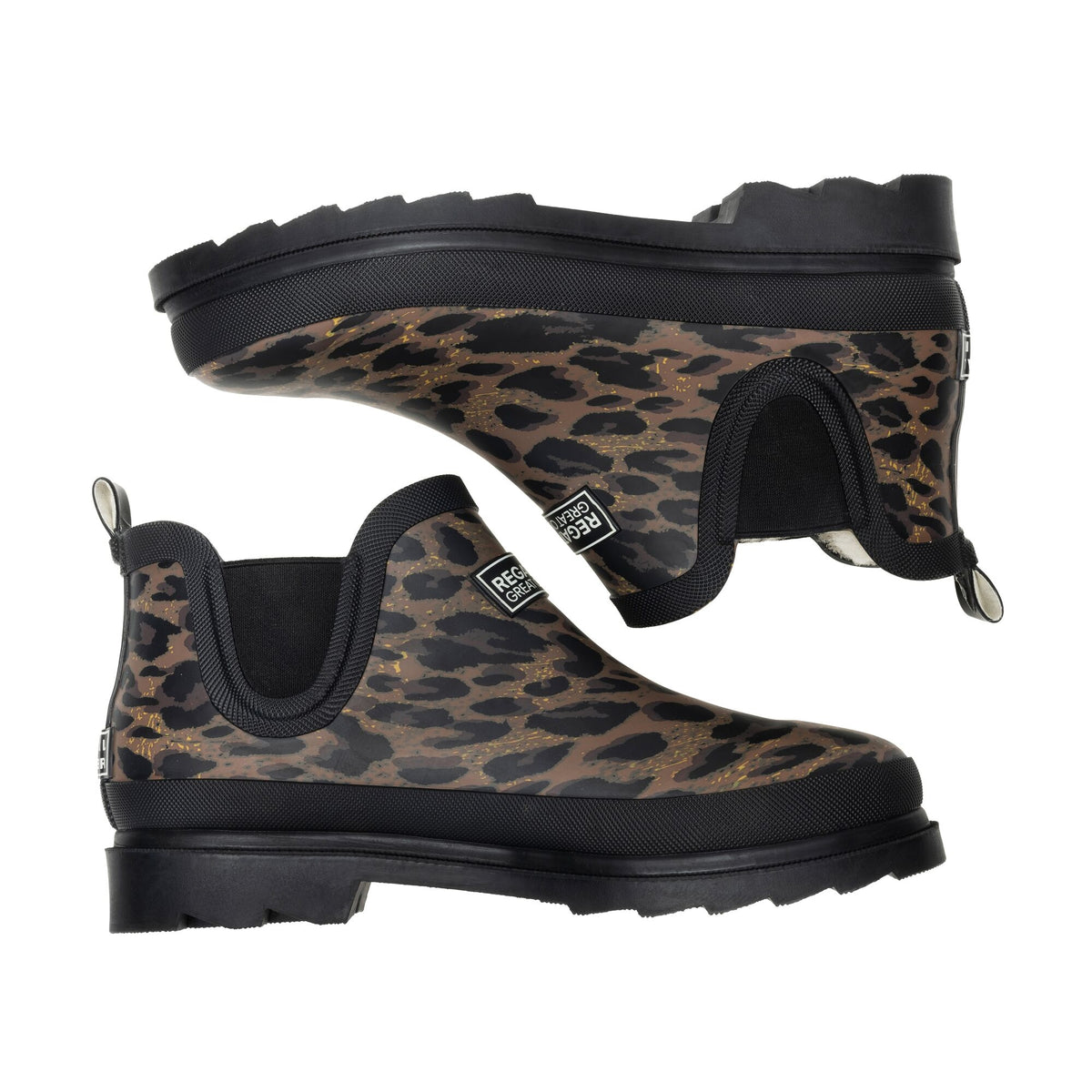 Multicoloured - Close up - Regatta Womens-Ladies Harper Cosy ll Leopard Print Wellington Boots