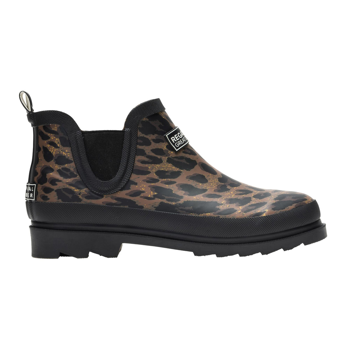 Multicoloured - Front - Regatta Womens-Ladies Harper Cosy ll Leopard Print Wellington Boots