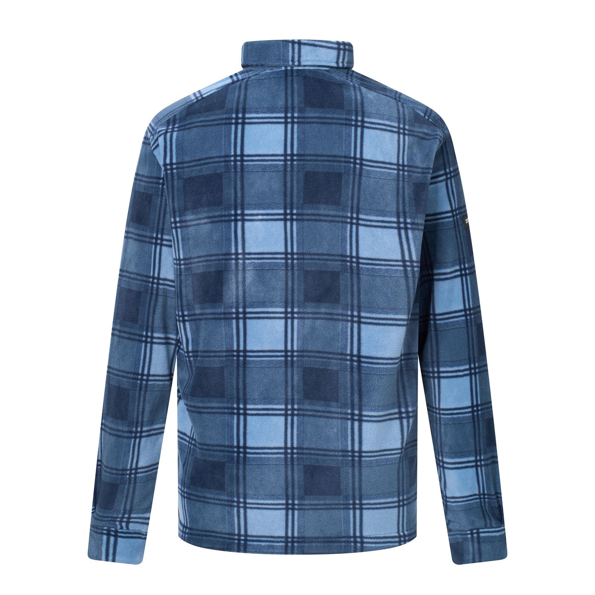 Dusky Blue-Grey Mirage - Back - Regatta Mens Frankie Checked Fleece Shirt