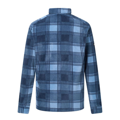 Dusky Blue-Grey Mirage - Back - Regatta Mens Frankie Checked Fleece Shirt