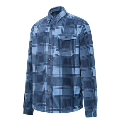 Dusky Blue-Grey Mirage - Side - Regatta Mens Frankie Checked Fleece Shirt