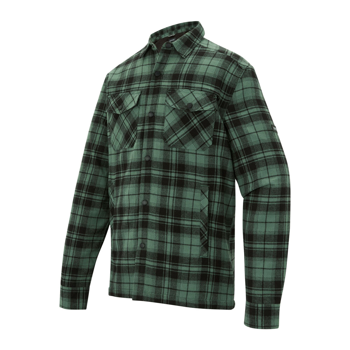 Dark Forest-Black - Side - Regatta Mens Spennith Shacket Checked Shirt