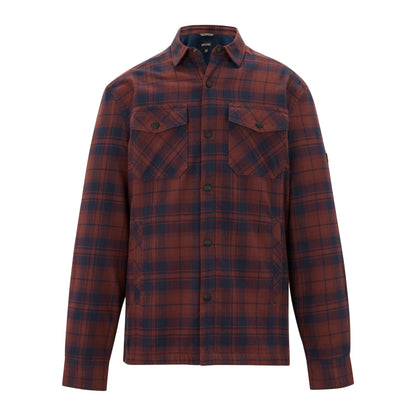 Navy-Dark Cherry - Front - Regatta Mens Spennith Shacket Checked Shirt
