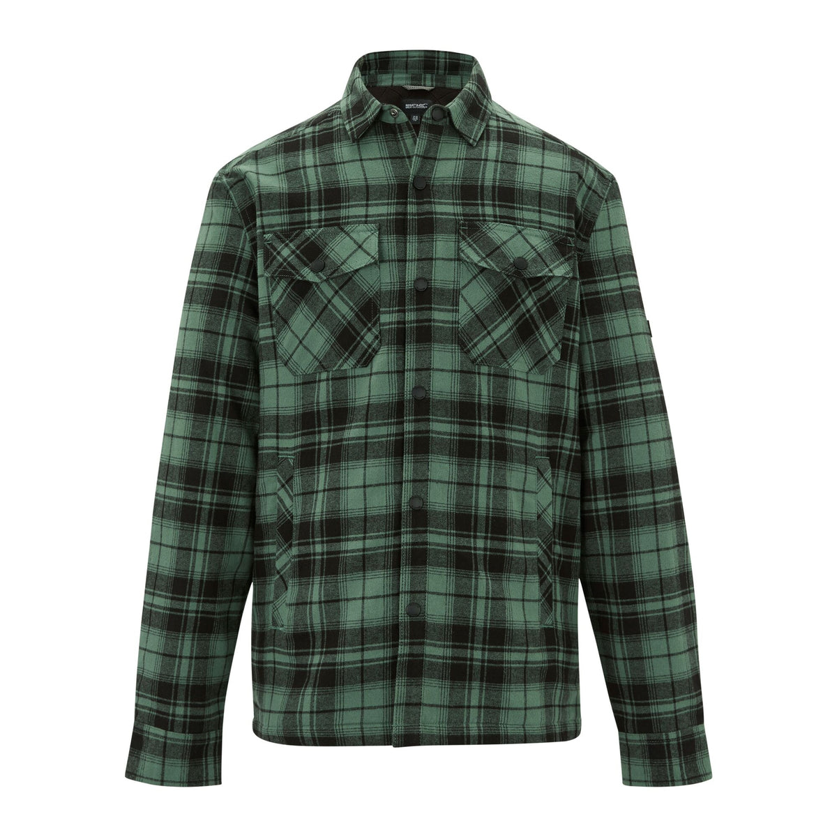 Dark Forest-Black - Front - Regatta Mens Spennith Shacket Checked Shirt
