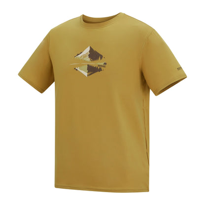 Wood Brown - Side - Regatta Mens Fingal Scenery Stretch T-Shirt