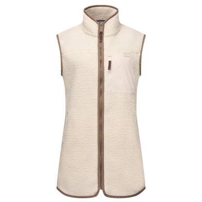 Light Vanilla-Mocha - Front - Regatta Womens-Ladies Borg Longline Body Warmer