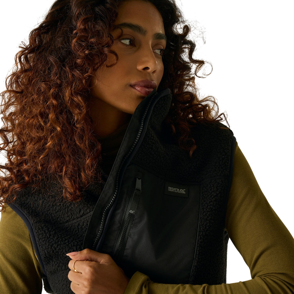 Black - Lifestyle - Regatta Womens-Ladies Borg Longline Body Warmer