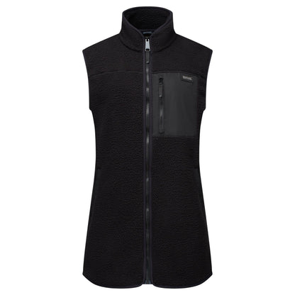 Black - Front - Regatta Womens-Ladies Borg Longline Body Warmer
