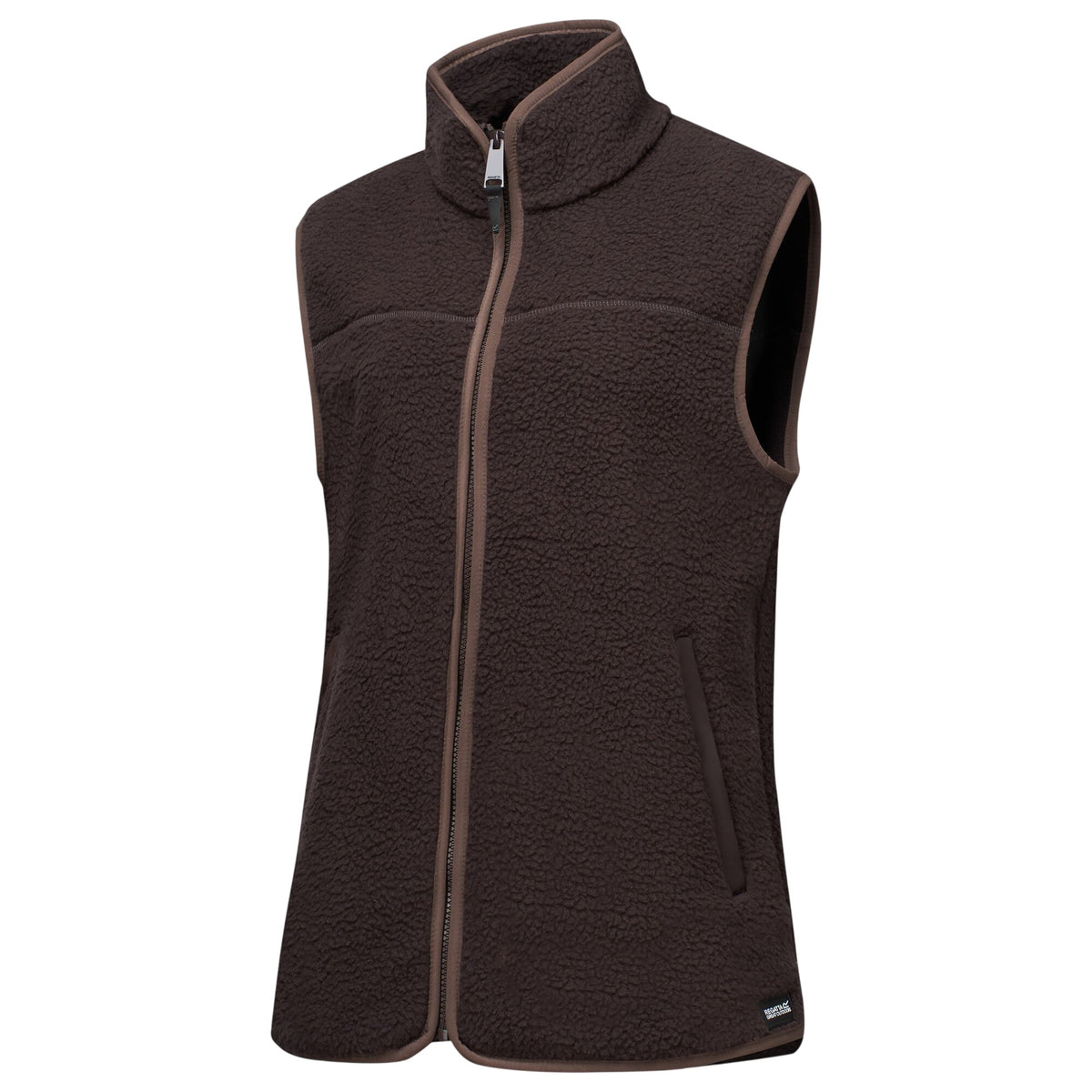 Dark Chocolate - Side - Regatta Womens-Ladies Frankie Borg Body Warmer