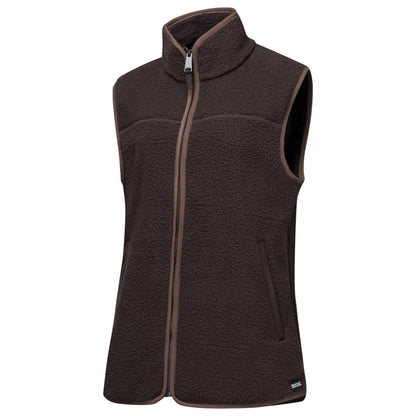 Dark Chocolate - Side - Regatta Womens-Ladies Frankie Borg Body Warmer