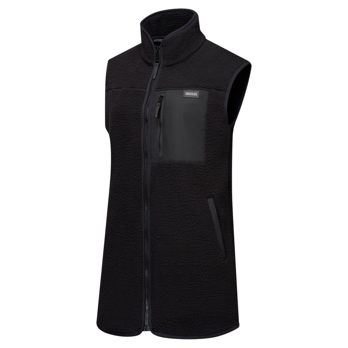 Black - Side - Regatta Womens-Ladies Frankie Borg Body Warmer