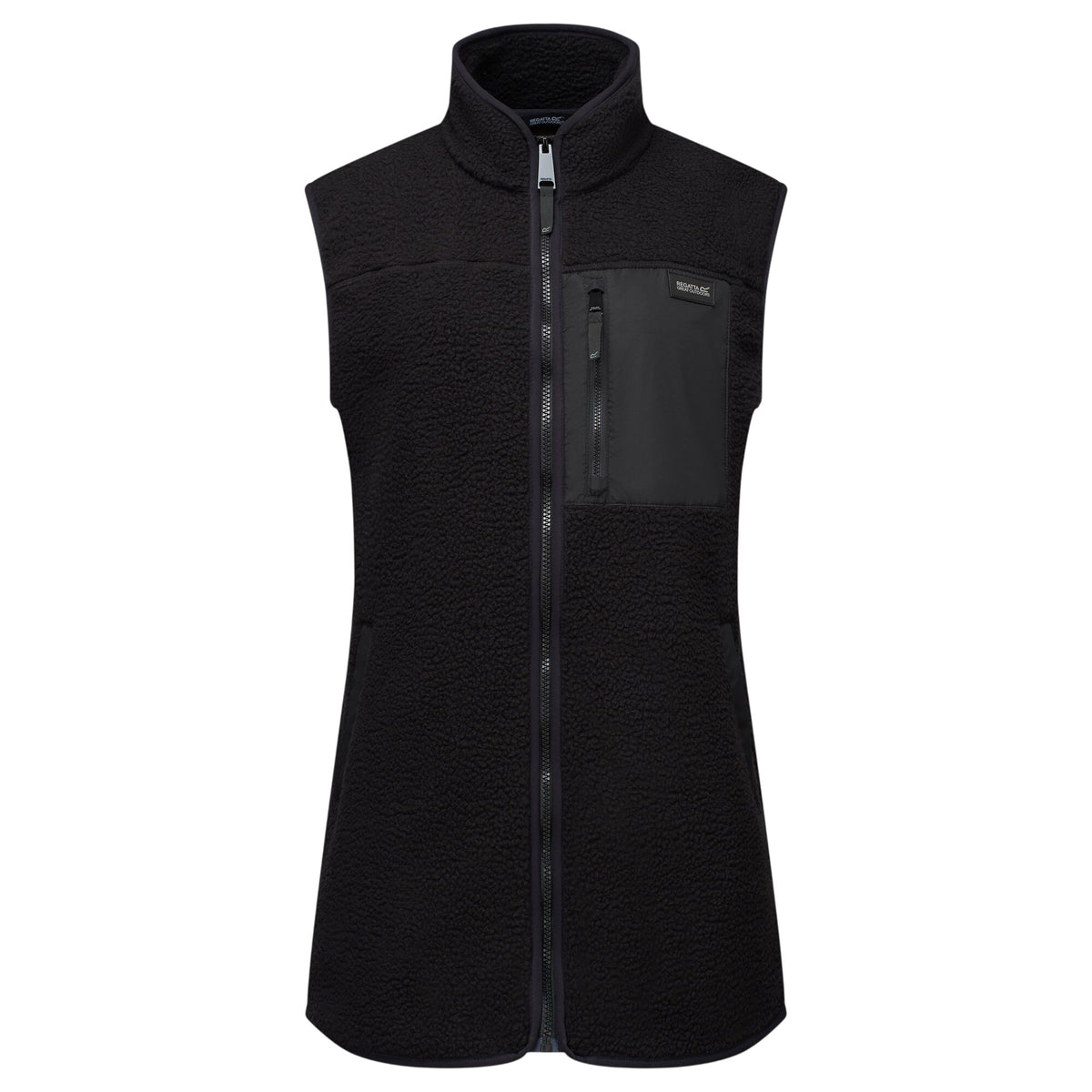Black - Front - Regatta Womens-Ladies Frankie Borg Body Warmer