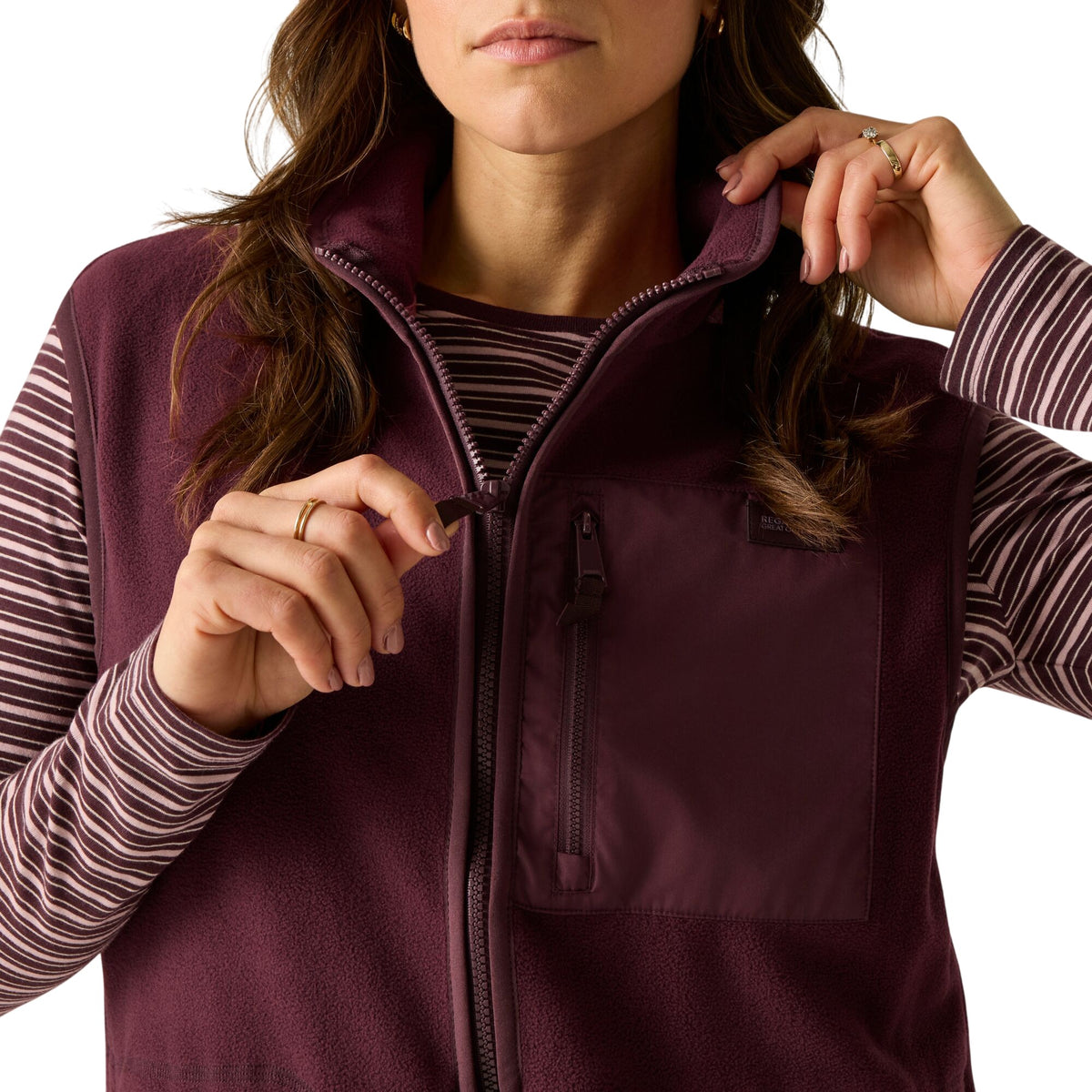 Fig - Pack Shot - Regatta Womens-Ladies Frankie Microfleece Body Warmer
