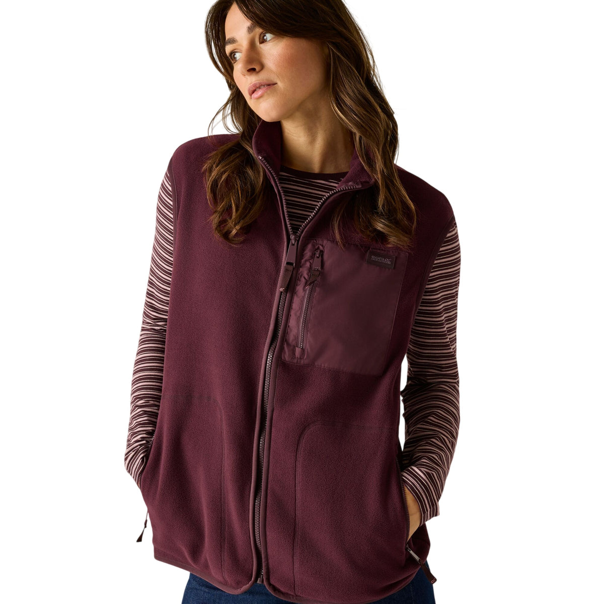 Fig - Close up - Regatta Womens-Ladies Frankie Microfleece Body Warmer