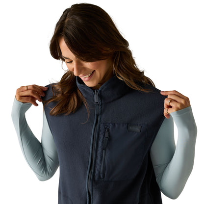 Navy - Pack Shot - Regatta Womens-Ladies Frankie Microfleece Body Warmer