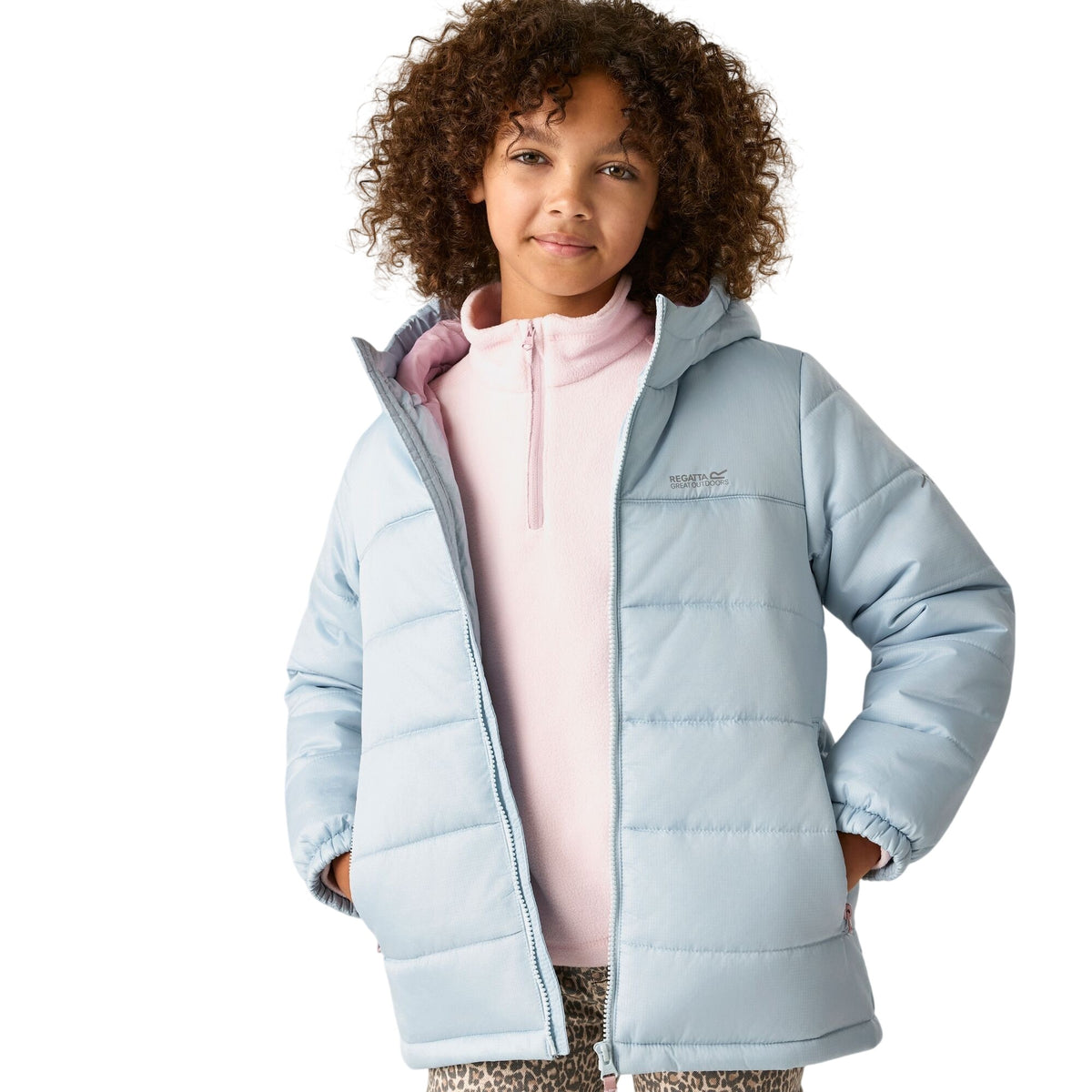 Skyway-Powder Lilac - Front - Regatta Childrens-Kids Lofthouse Plain Padded Jacket
