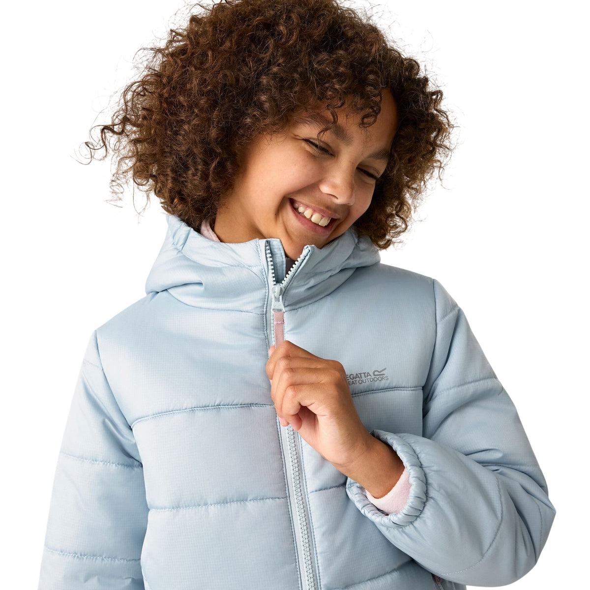 Skyway-Powder Lilac - Close up - Regatta Childrens-Kids Lofthouse Plain Padded Jacket