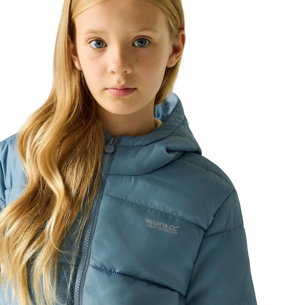 Dusky Blue - Close up - Regatta Childrens-Kids Halkner Padded Jacket