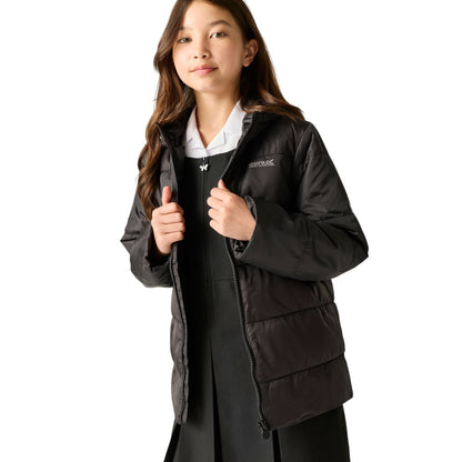 Black - Lifestyle - Regatta Childrens-Kids Halkner Padded Jacket