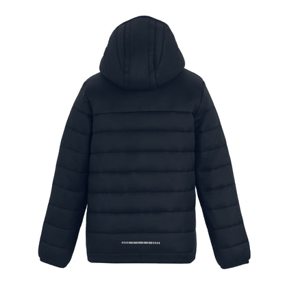 Mineral Grey-Navy - Back - Regatta Professional Childrens-Kids Hooded Padded Jacket